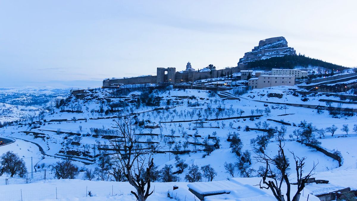 Nevadas en el interior de Valencia y Alicante