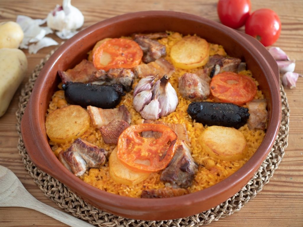 arros al forn. gastronomia valenciana