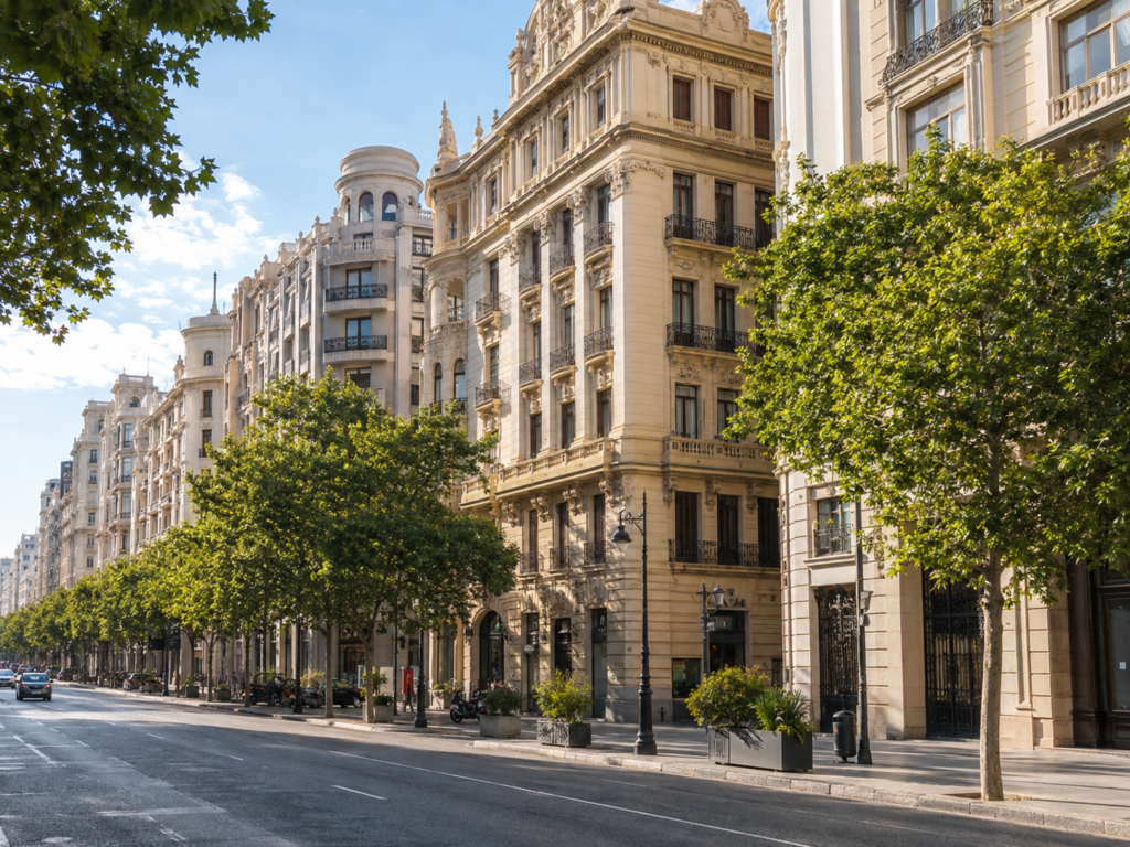 Edificios señoriales en el barrio del PLa del Remei