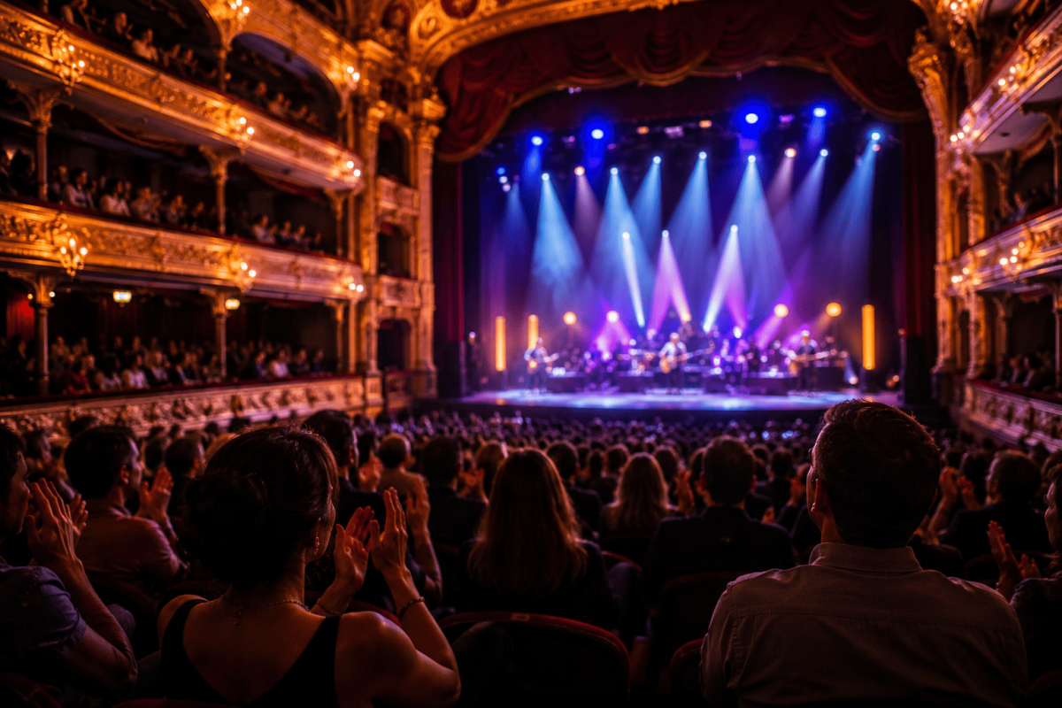 Público disfrutando de un concierto y espectáculo en directo en Valencia